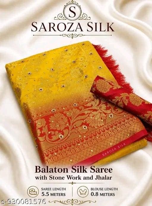 Balaton Silk Saree – Yellow